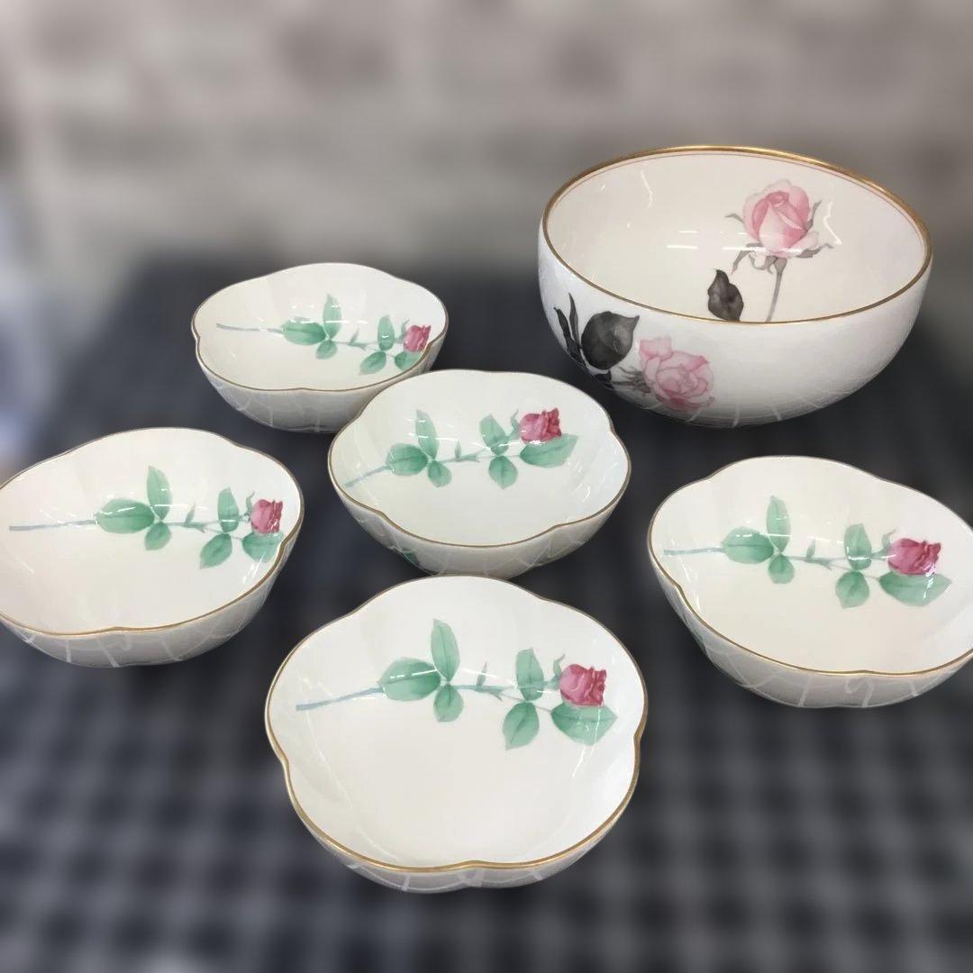 香蘭社　ローズガーデン　バラ柄食器まとめ6点 コウランシャ