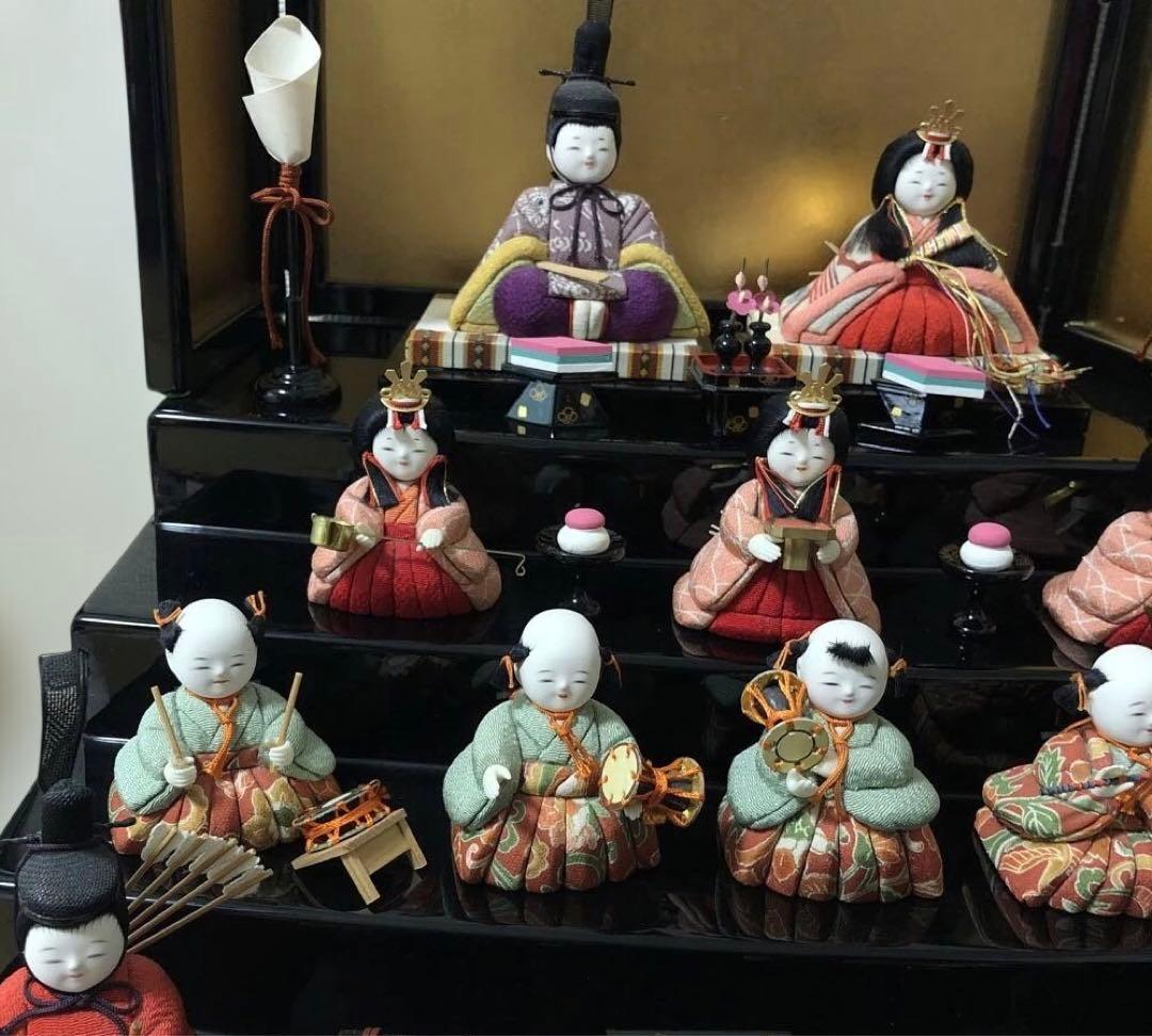 雛人形　原孝州　木目込み　15人　ひな人形　サイドボード