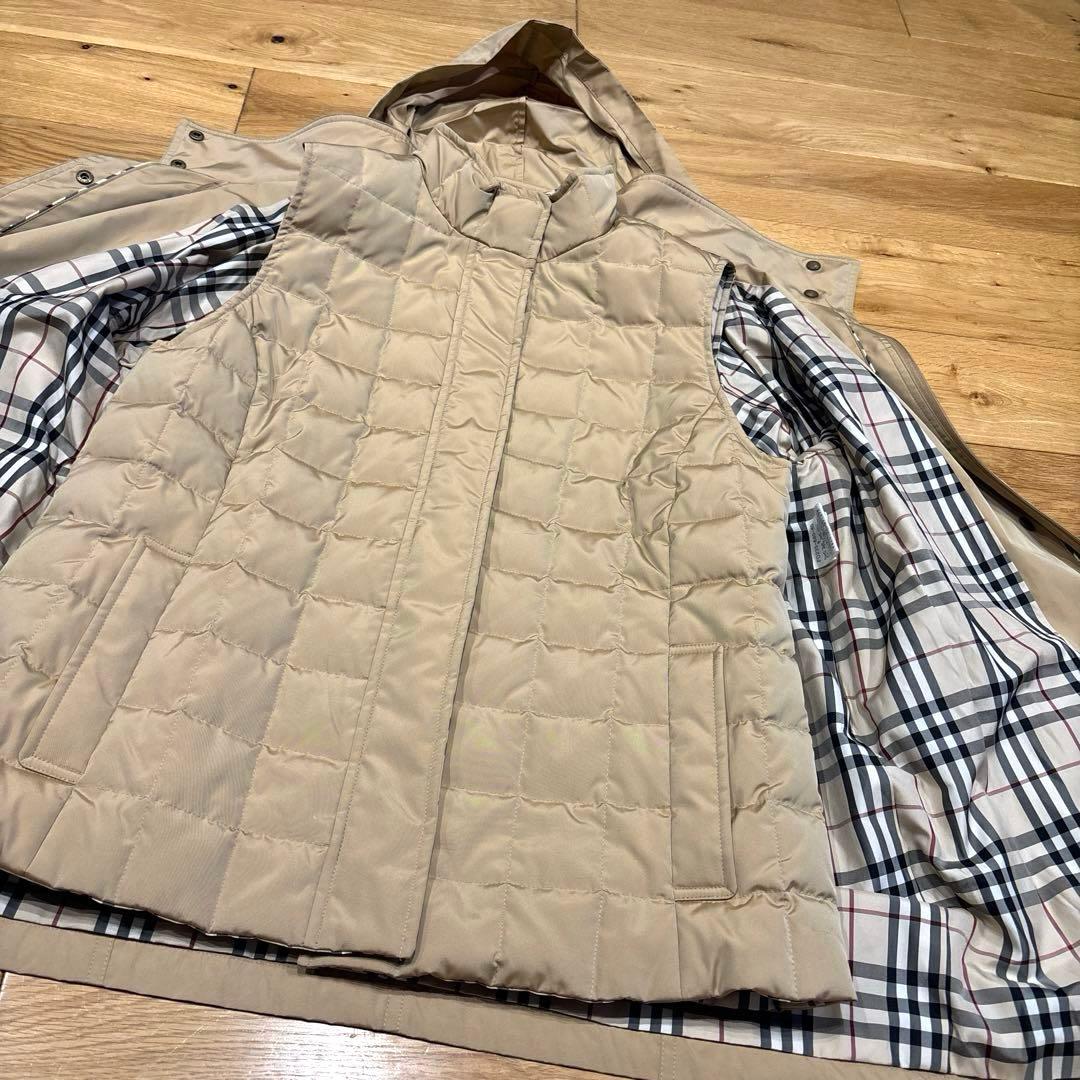 【バーバリーロンドン】かわいいノバチェック マウンテンパーカー×ダウンベスト✳︎9
