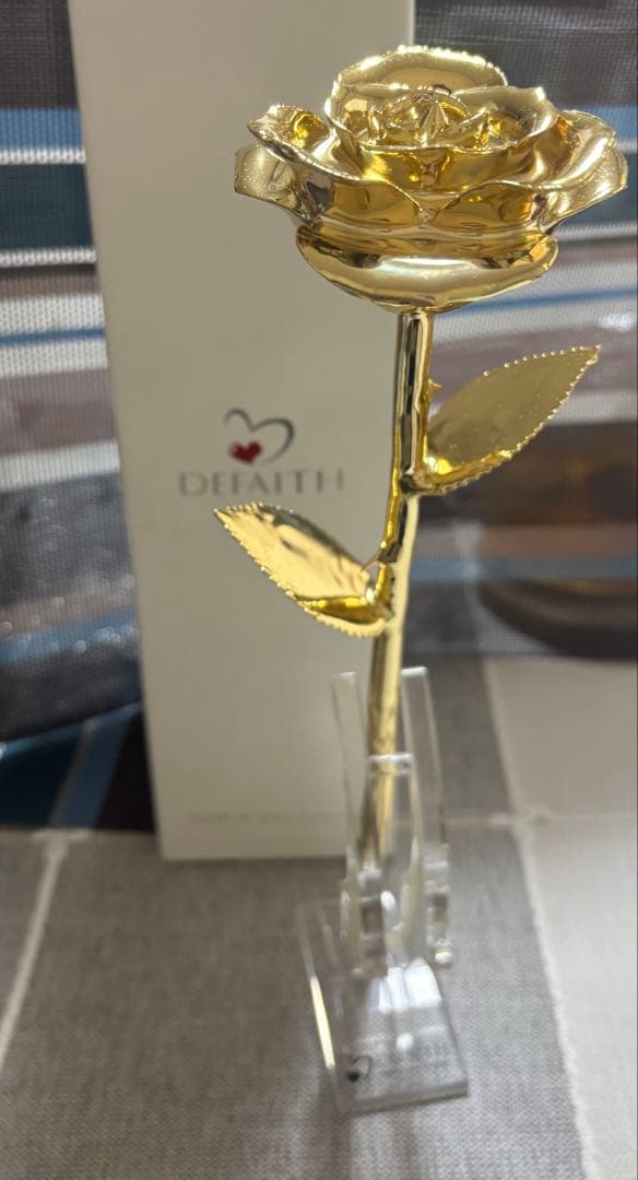 DEFAITH 金メッキ（1部24K） バラ 置物