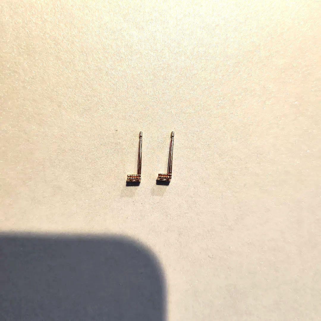 COCOSHNIK K10 ダイヤピアス ジュエリーボックス付き