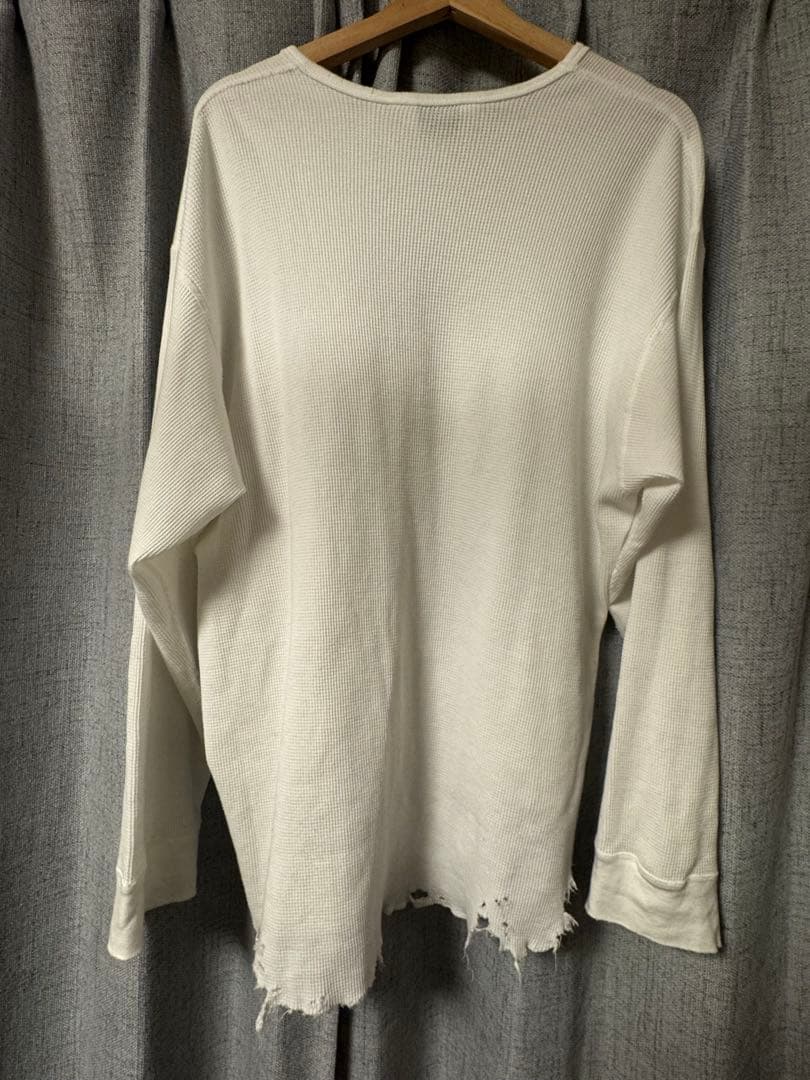 トップス DAMAGE WAFFLE CREW LS T-SHIRT