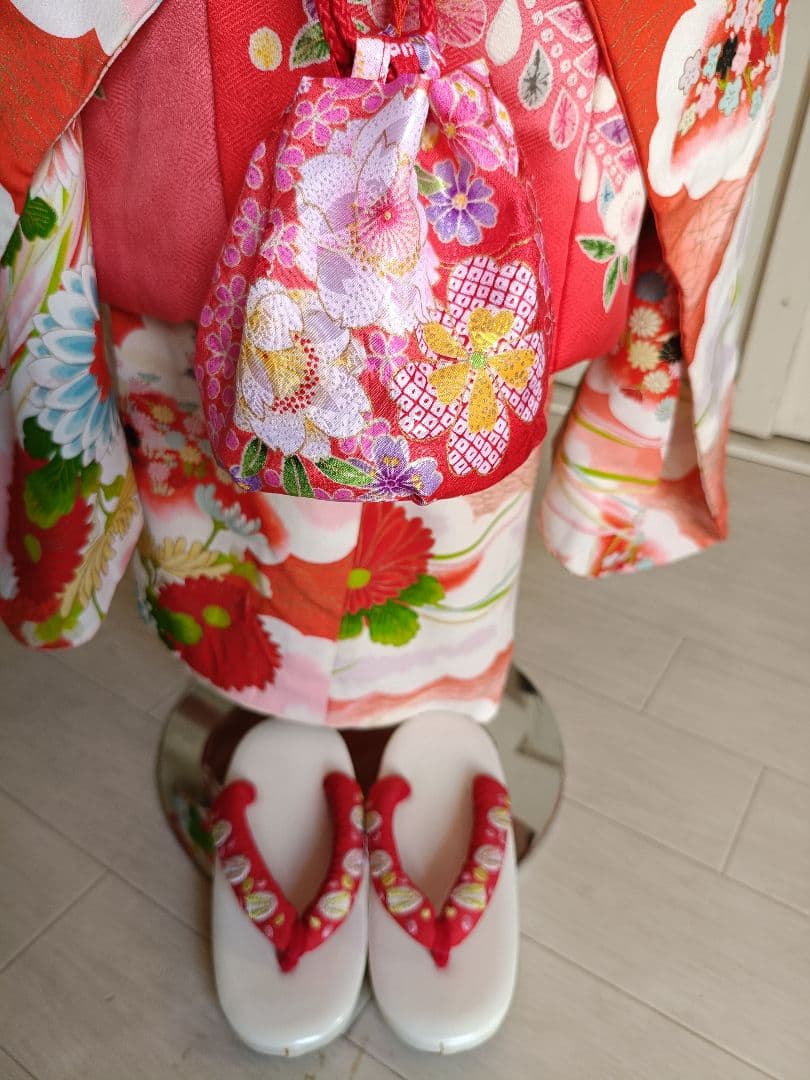 アンティーク着物と新品正絹被布セット