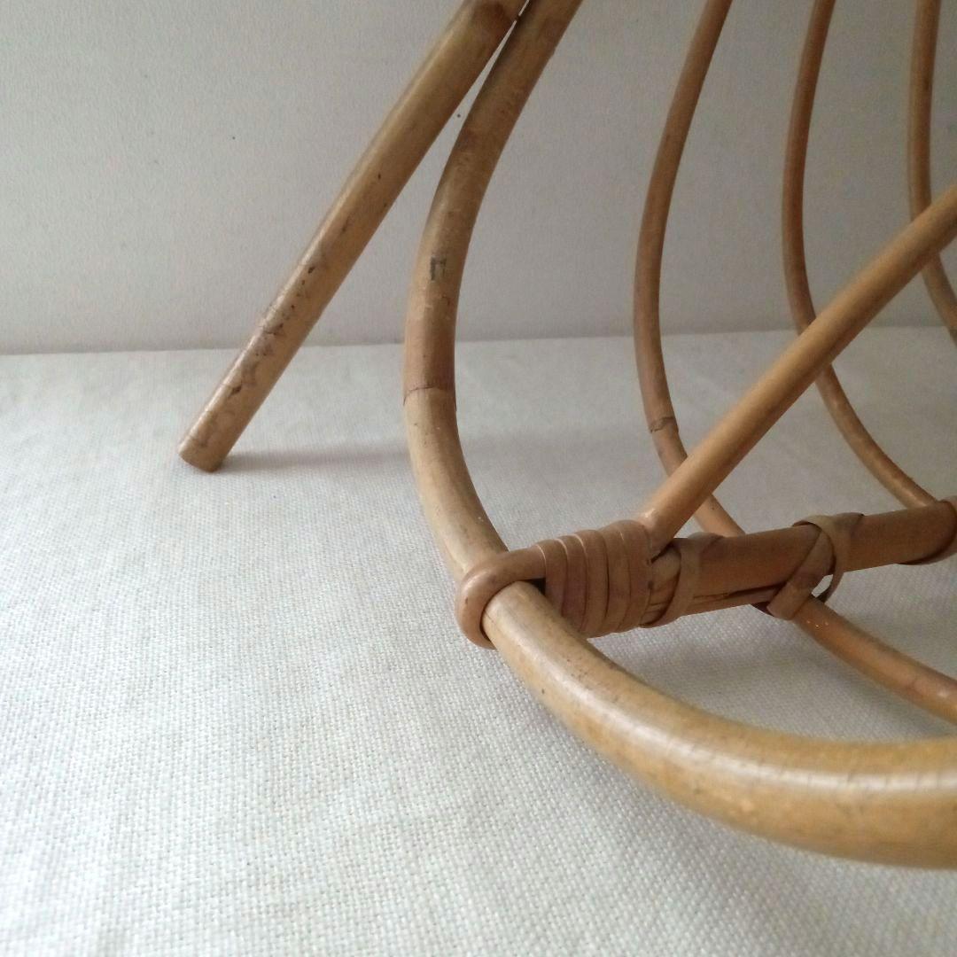 籐のマガジンラック スウェーデン 北欧 ヴィンテージ