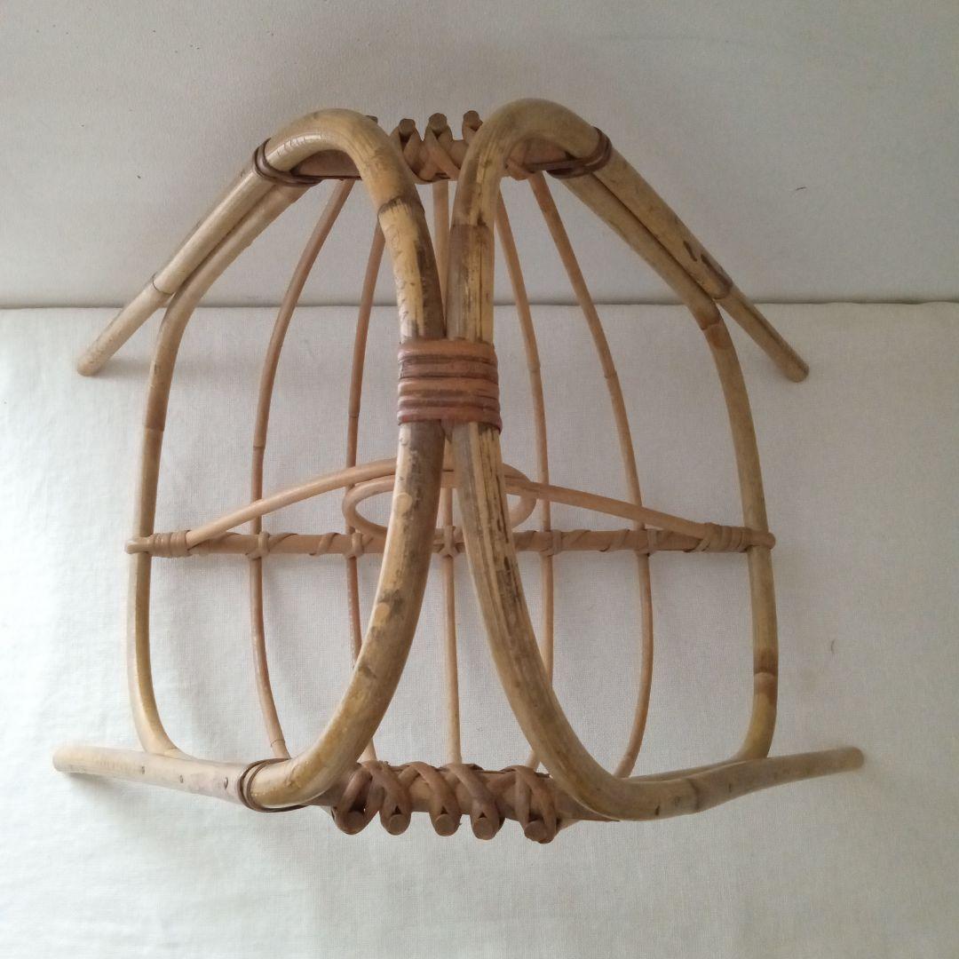籐のマガジンラック スウェーデン 北欧 ヴィンテージ