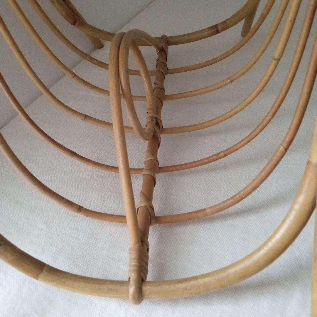 籐のマガジンラック スウェーデン 北欧 ヴィンテージ