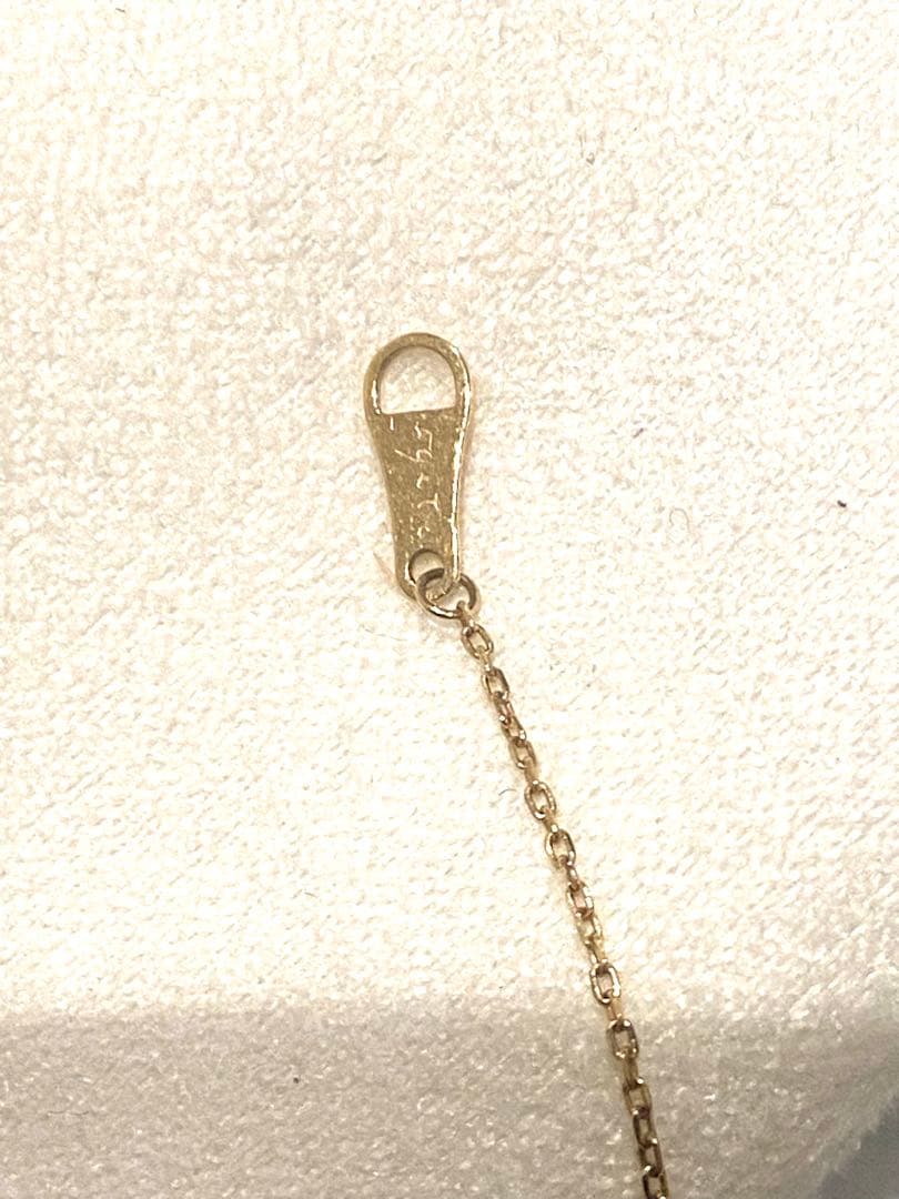 【agete】ハート型チャームブレスレットK18