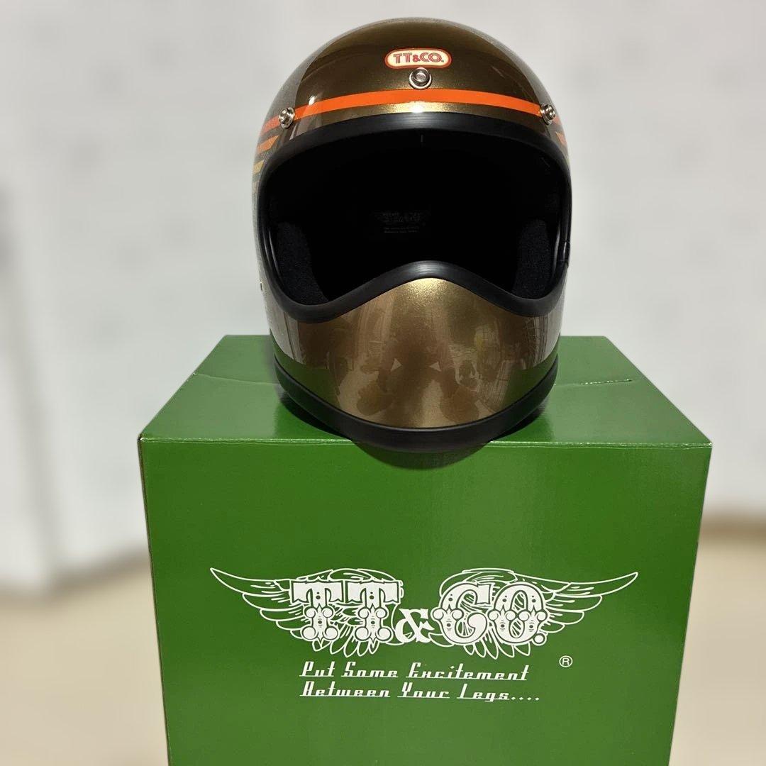 TT&CO. フルフェイスヘルメット ゴールド