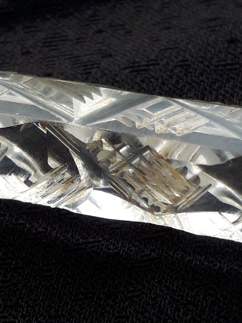 平打ち切子透明簪(江戸時代)