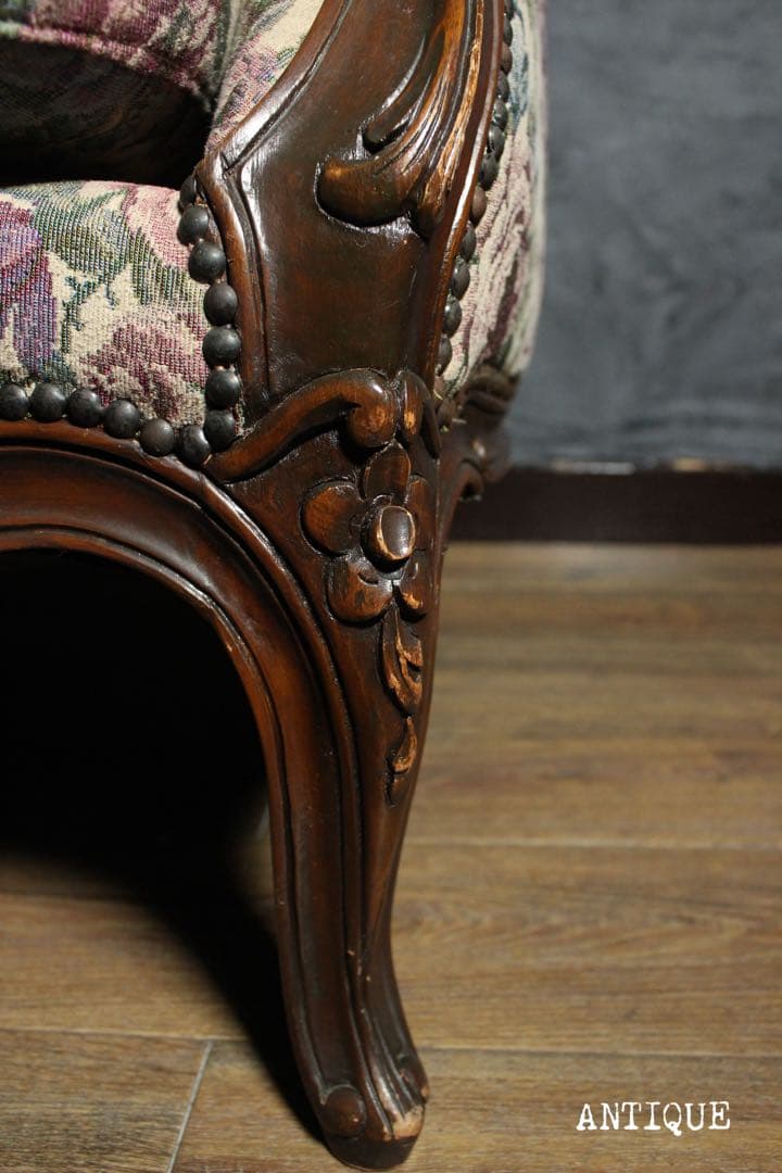 首都圏送無料〜80's アンティークソファ コレクターコンディション花柄 ソファ