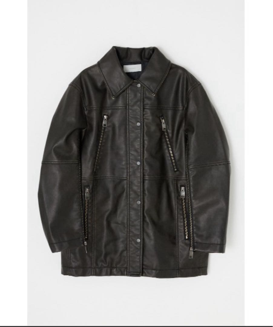 moussy AGED F/LEATHER MIDDLE ジャケット