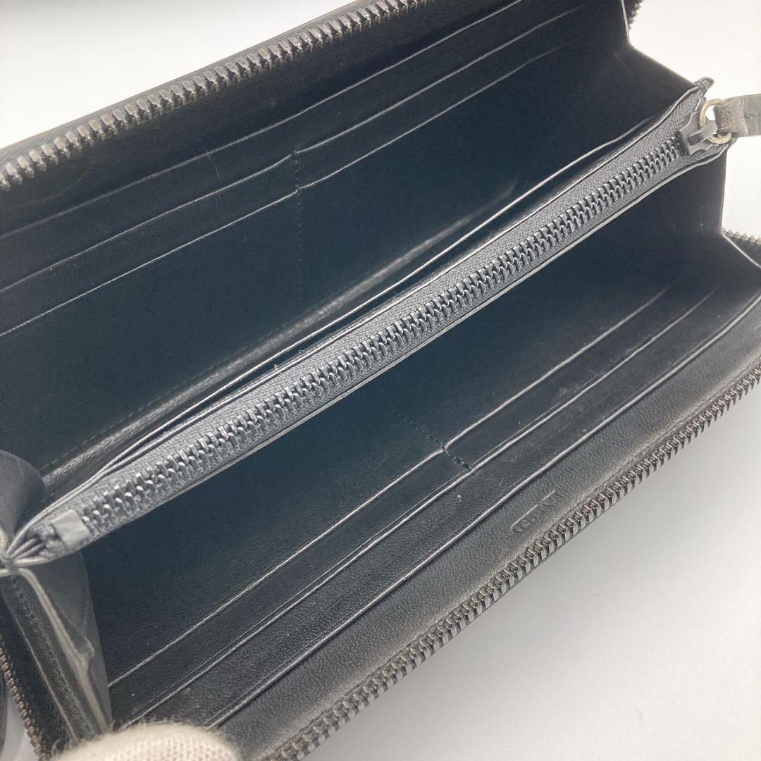 ウォームスクラフツ マニュファクチャー 長財布 コードバン ラウンドジップ BK