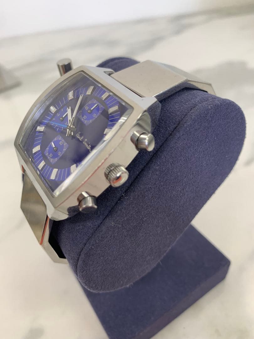 ＋【ジャンク/不動】Paul Smith ポールスミス ブルー文字盤 腕時計