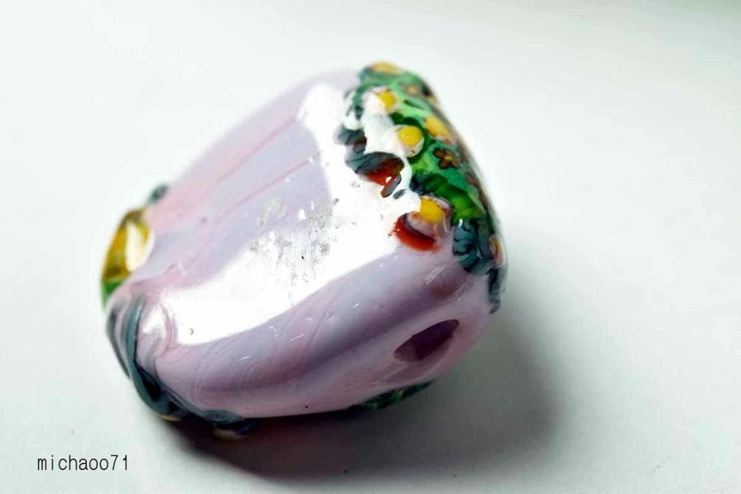 蝶　とんぼ玉 トンボ玉 蜻蛉玉 ペンダントトップ ガラス細工　13456-491