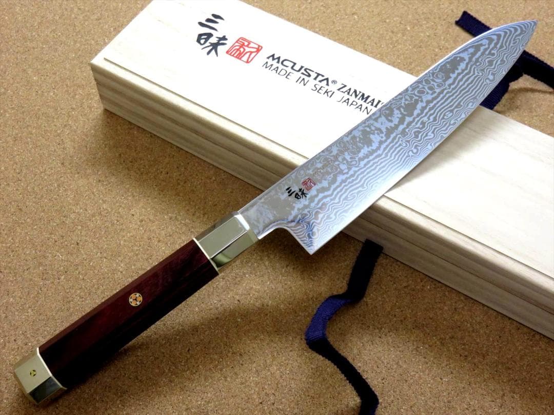 関の刃物 牛刀 180mm 三昧 荒波 コアレス鋼 野菜 肉切 両刃万能洋包丁