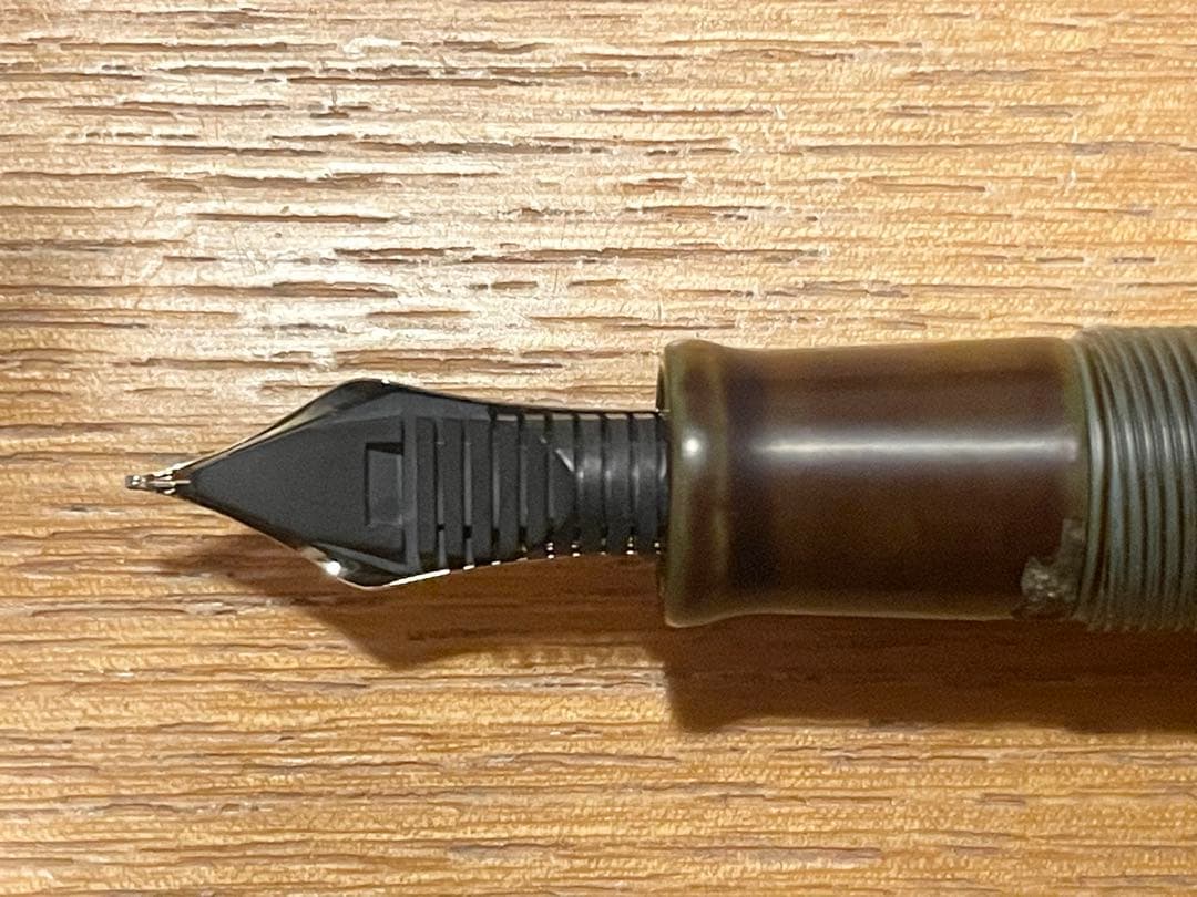 中屋万年筆　シガーピッコロ　本堅地　碧溜　新品未使用品