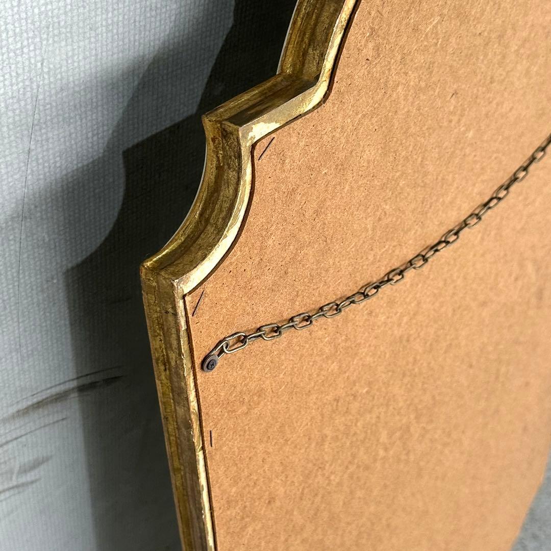 イタリア製 クラシックスタイル壁掛けミラーゴールド 鏡木彫風 ユーロマルキ