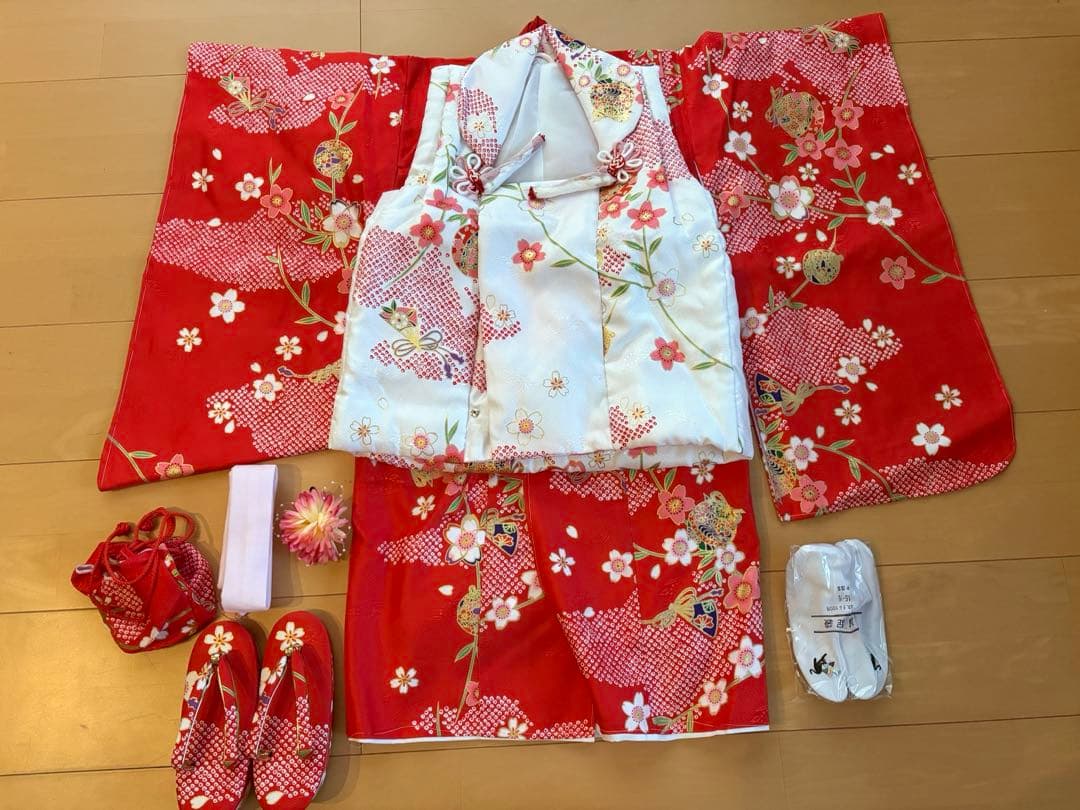 【新品未使用】 3歳七五三 着物セット