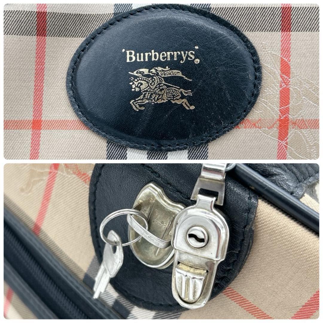 希少 バーバリー ボストンバッグ ノバチェック ホースロゴ シャドーホース