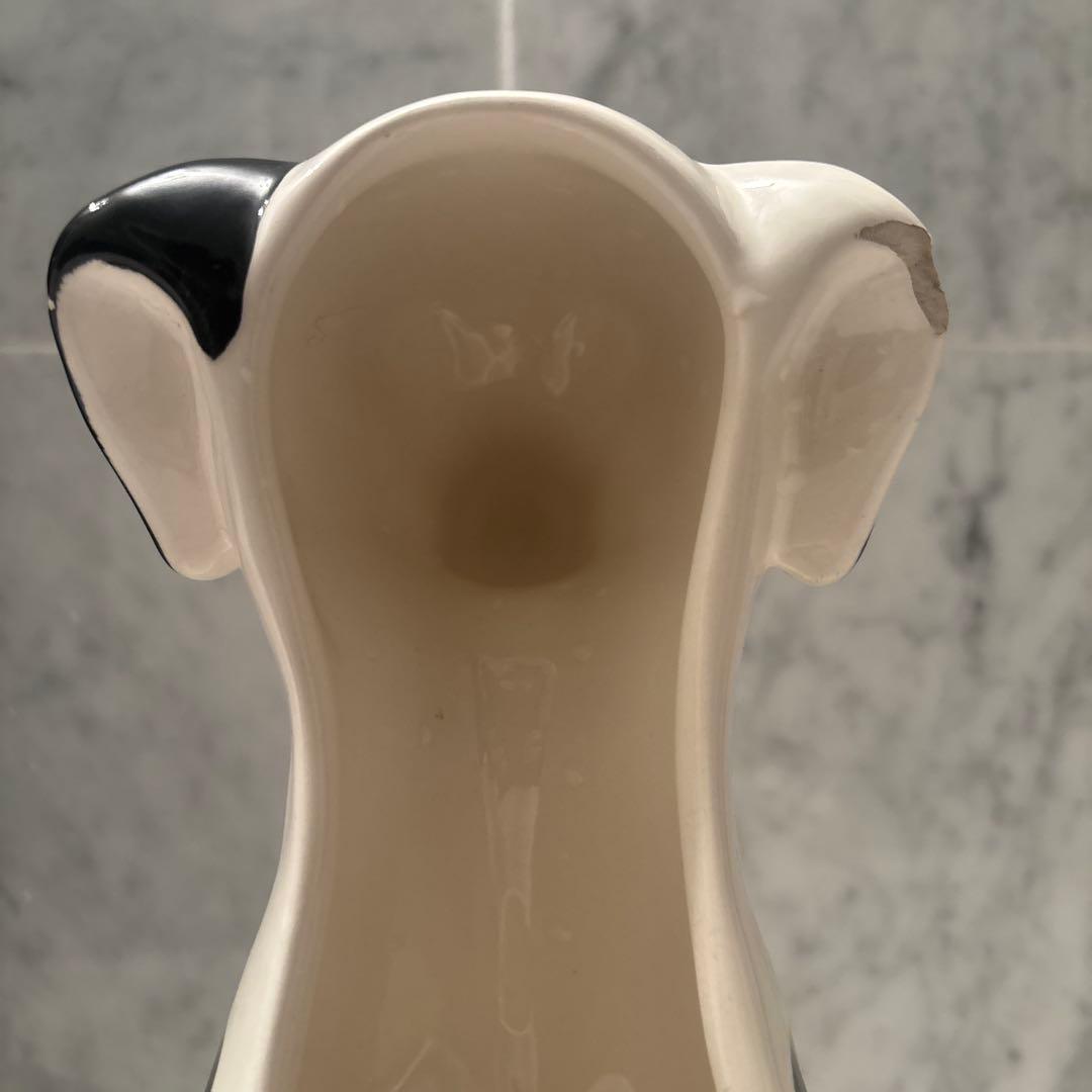 アメリカ90年代 手描きのつぶらな美しい瞳で雰囲気抜群なダルメシアンの特大陶器