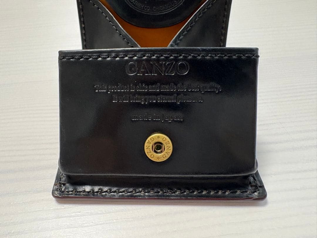 【タイムセール】GANZO シェルコードバン2 小銭入れ ブラック ホーウィン社