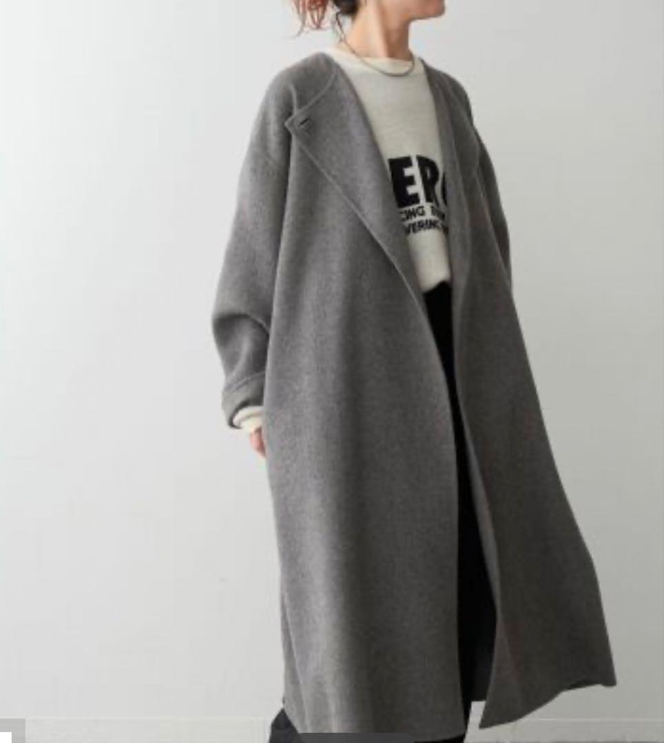 Spick &span ニュアンスリバーコート　新品タグつき未使用品グレー