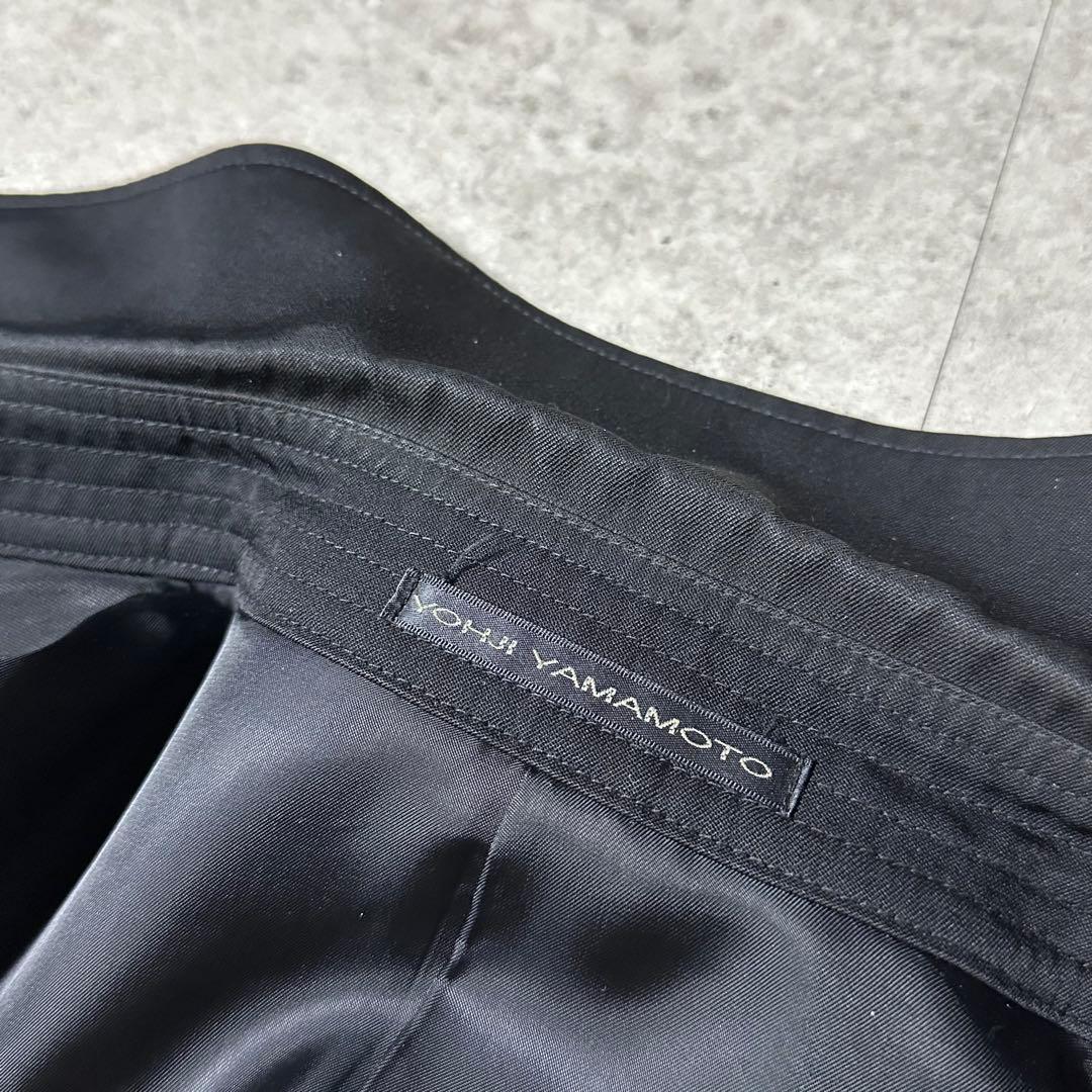 10AW 美品 Y's for men 黒 ウール ロング ステンカラー コート