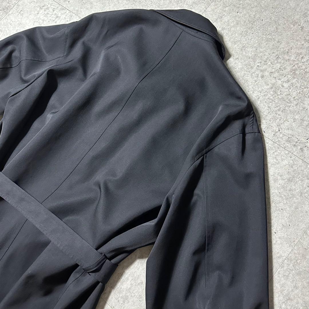 10AW 美品 Y's for men 黒 ウール ロング ステンカラー コート