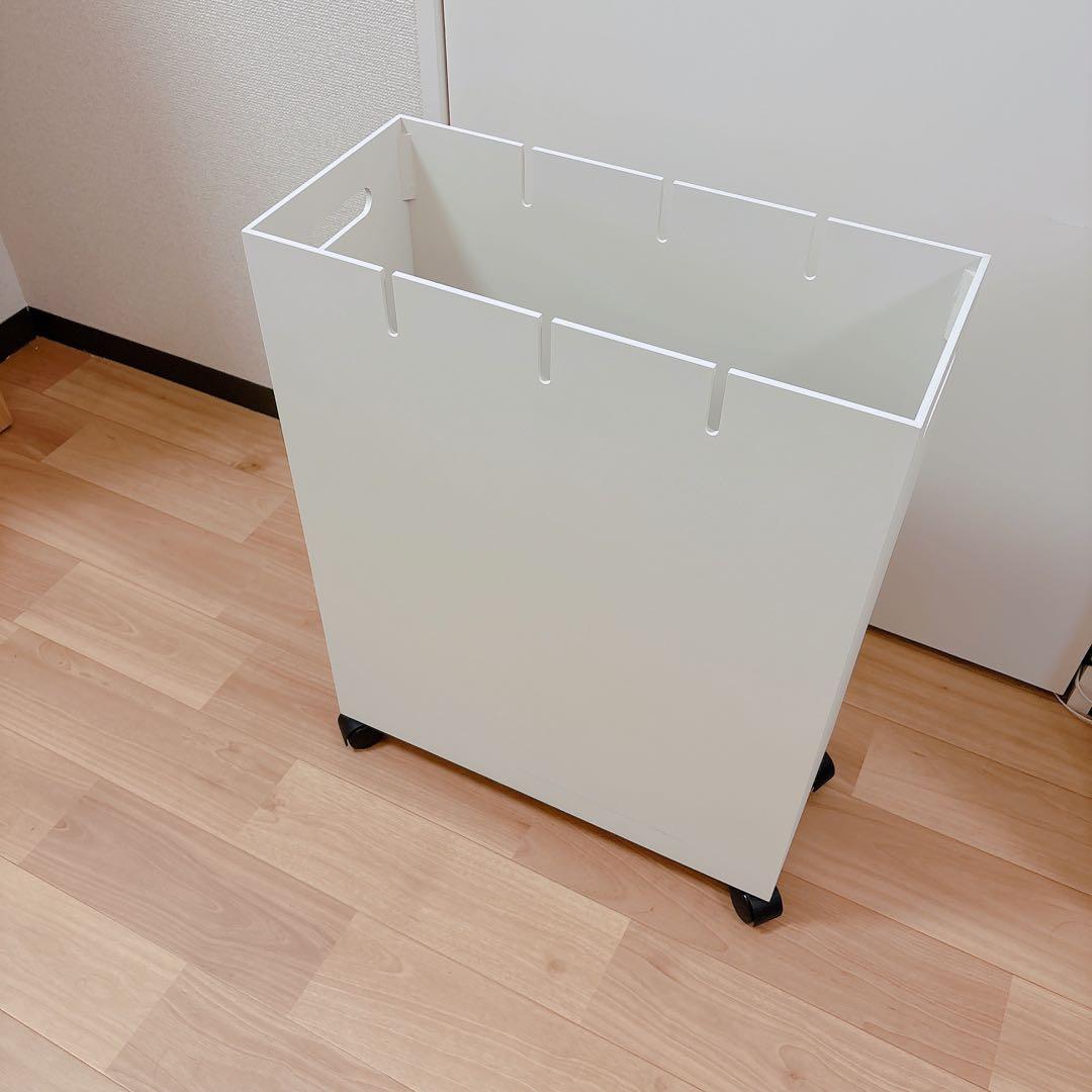 ハンガー　ダストボックス　Hanger 分別　ゴミ箱 dinos 木製　白　60