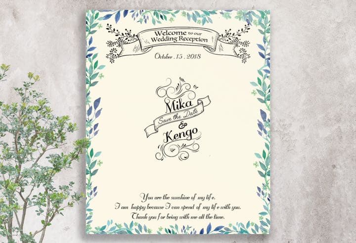 ウェディング　フォトブース　グリーン