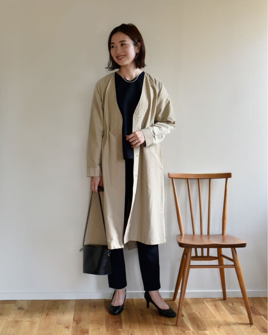 【美品】OUR 頼れるノーカラーコート