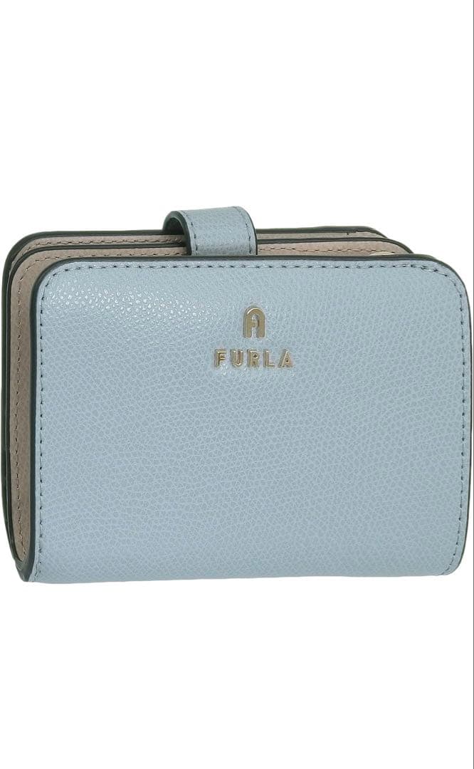 FURLA 二つ折り財布 ライトブルー　新品　未使用