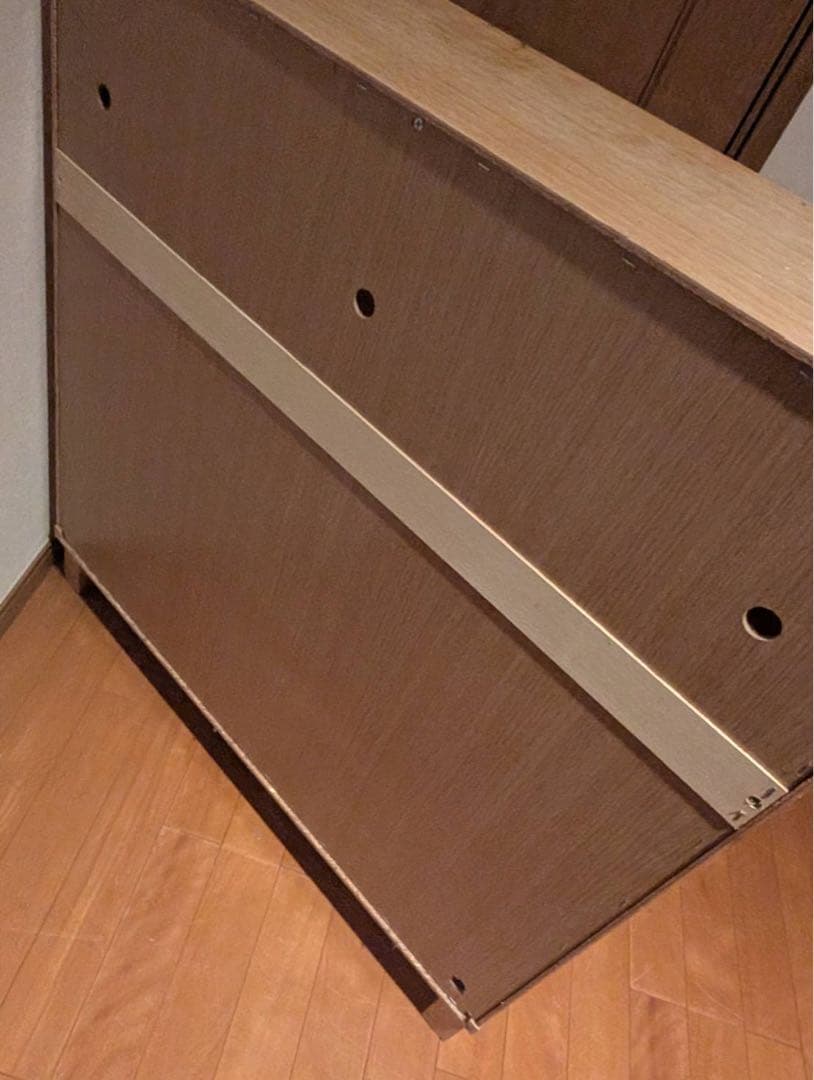 ■送料込■無印良品 木製薄型 シェルフロータイプワイド マガジンホルダー付