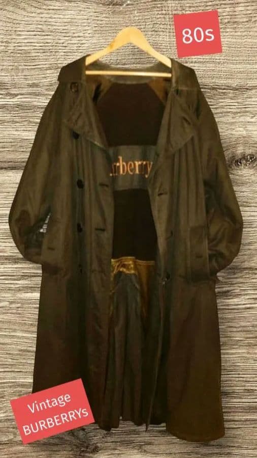 Burberry ビンテージ トレンチコート ライナー 付き 80s 古着