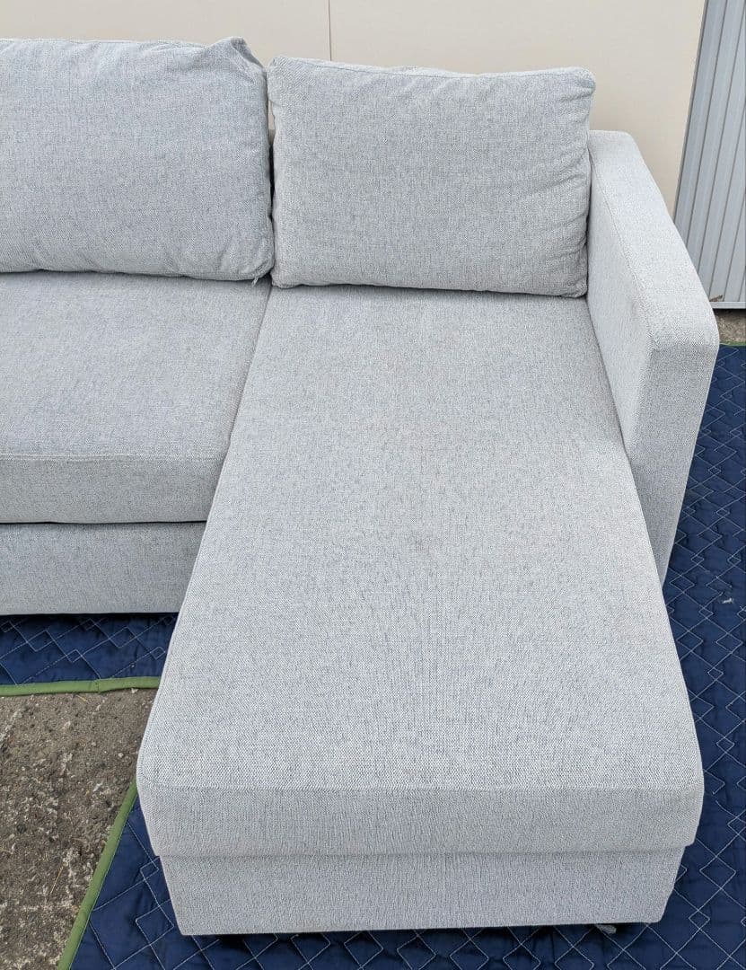 すぅ ニトリ 布張りカウチソファベッド (ノアーク2 GY)