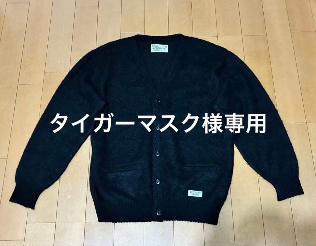 ワコマリア　モヘア　カーディガン　黒XL