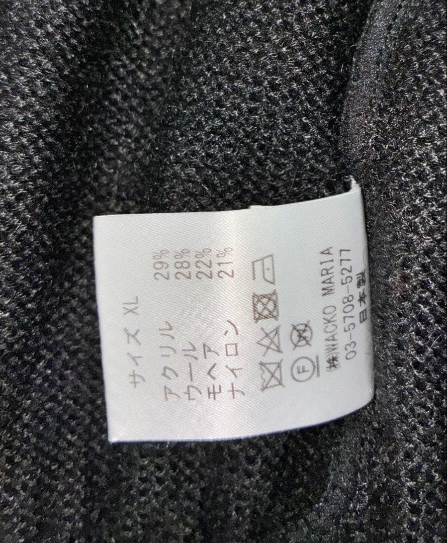 ワコマリア　モヘア　カーディガン　黒XL
