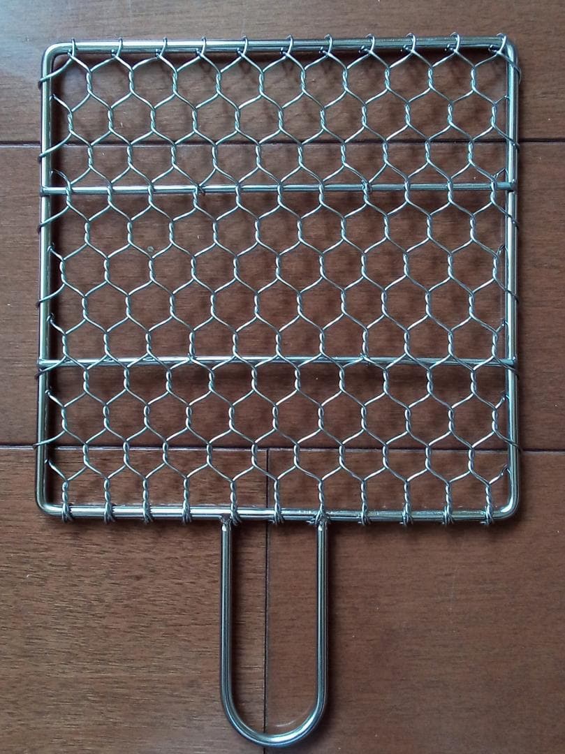 京都 金網つじ 手編み手付きセラミック付き焼き網　小