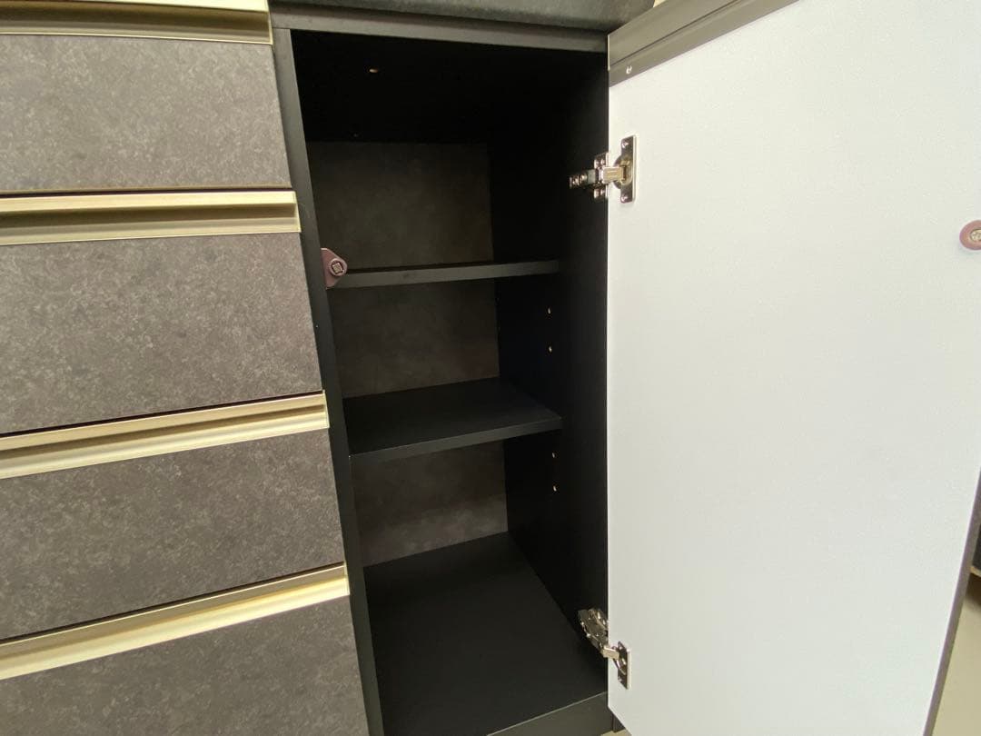 ニトリ キッチンボード ラピス2 BK クローチェ