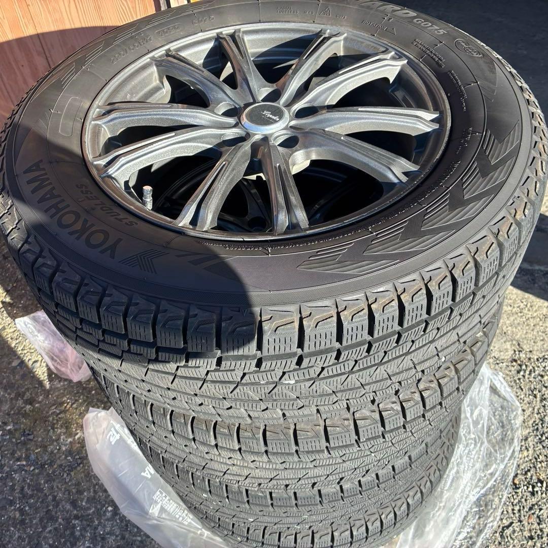 ヨコハマG075 225/65R17 102Q ホイールスタッドレスタイヤ 4本