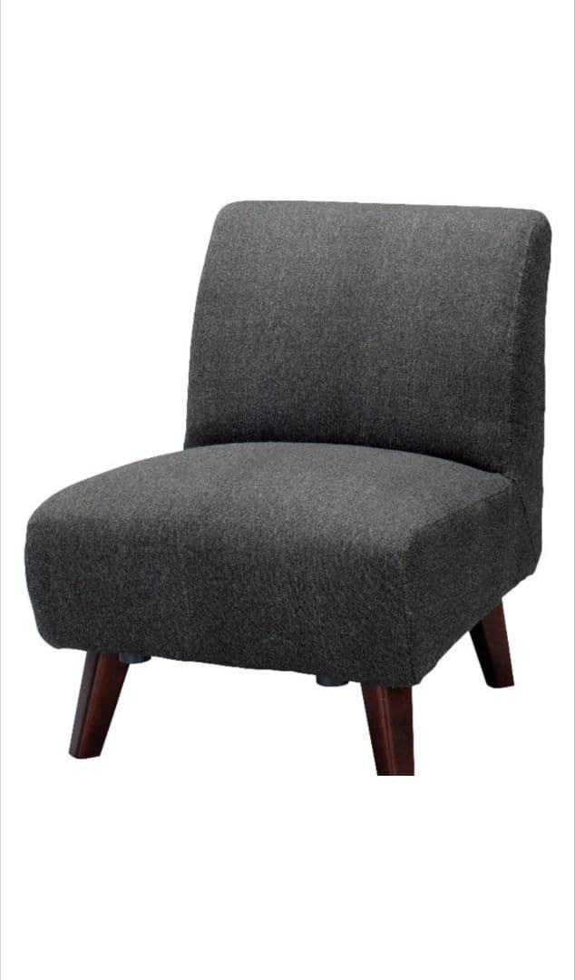 ローソファー フロアソファー 約幅53cm 1人掛け グレー 木製フレーム 脚付