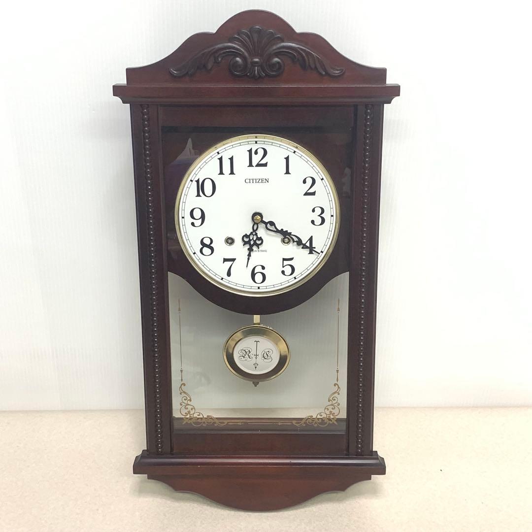 シチズン リズム時計 掛時計 メロディー振り子 アンティーク風