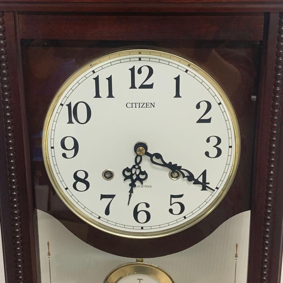 シチズン リズム時計 掛時計 メロディー振り子 アンティーク風