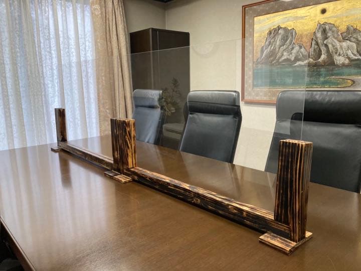 アクリルパーテーション【木製スタンド】