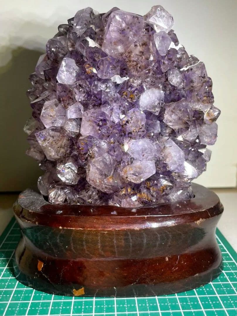 フラワーアメジスト 置物 スーパーセブン ゲーサイトインアメジスト