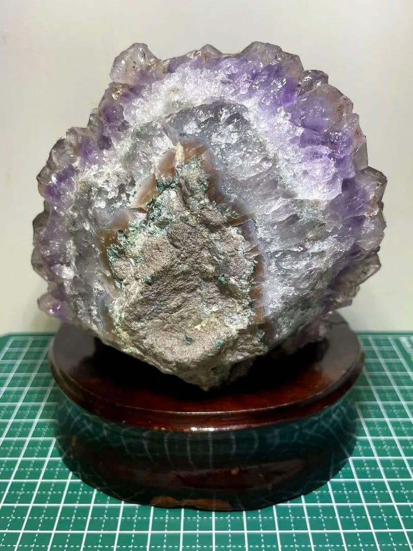 フラワーアメジスト 置物 スーパーセブン ゲーサイトインアメジスト