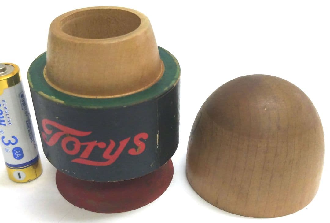 昭和レトロ木製\"トリス爪楊枝入れ\"