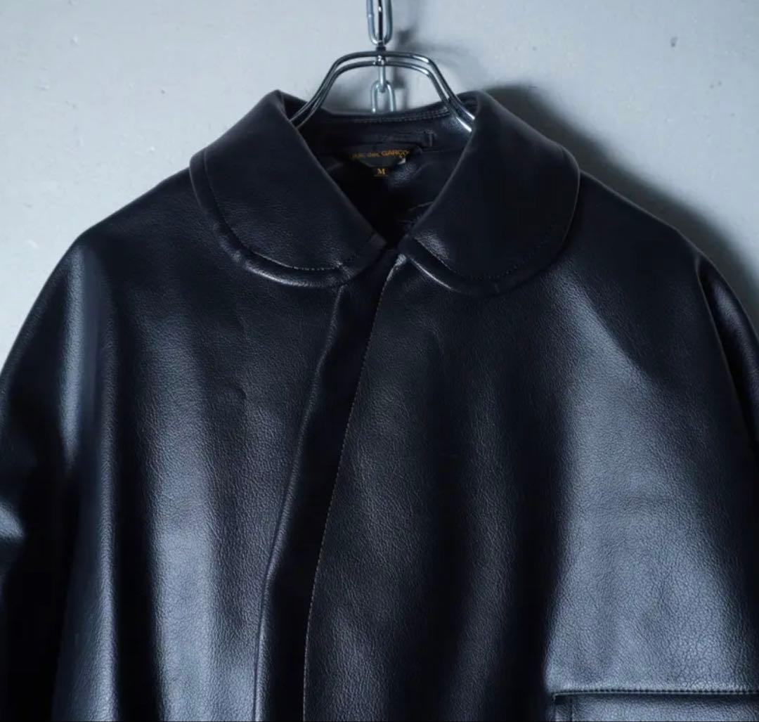 COMME des GARCONS 合皮 フェイク レザーブルゾン