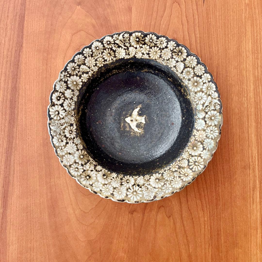 薮本寛之　6寸　深鉢　花三島