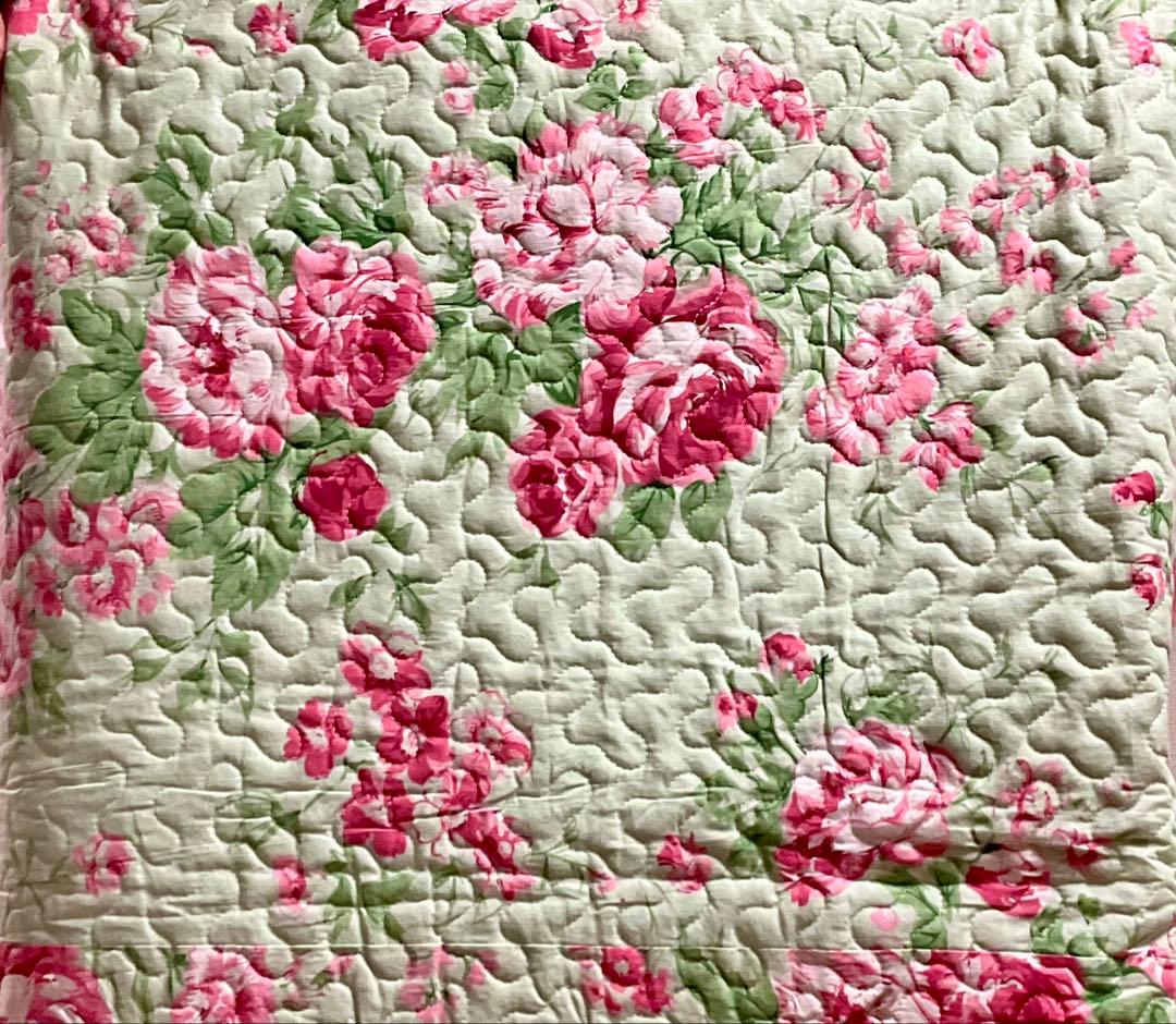 昭和西川アンジャルダン　薔薇柄　マルチカバー 200x250cm 未使用タグ付き